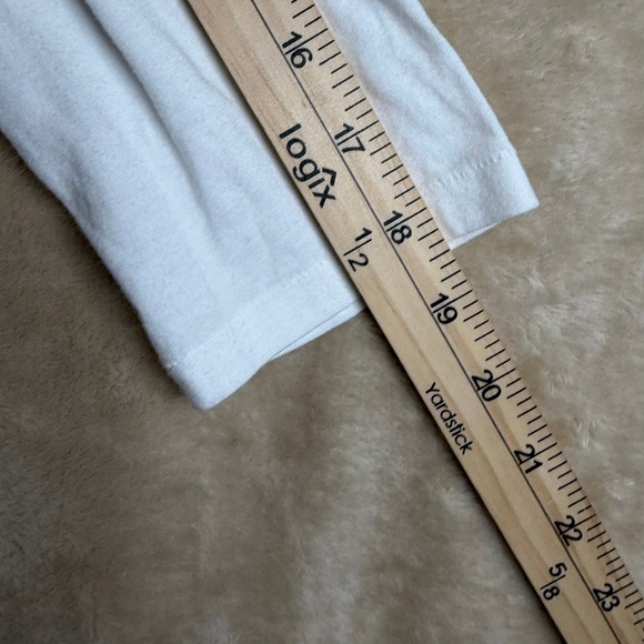 Boden‎ Women's White Floral Trim 3/4 Sleeve V Neck Top Casual Vibrant Size 16 - Picture 6 of 7